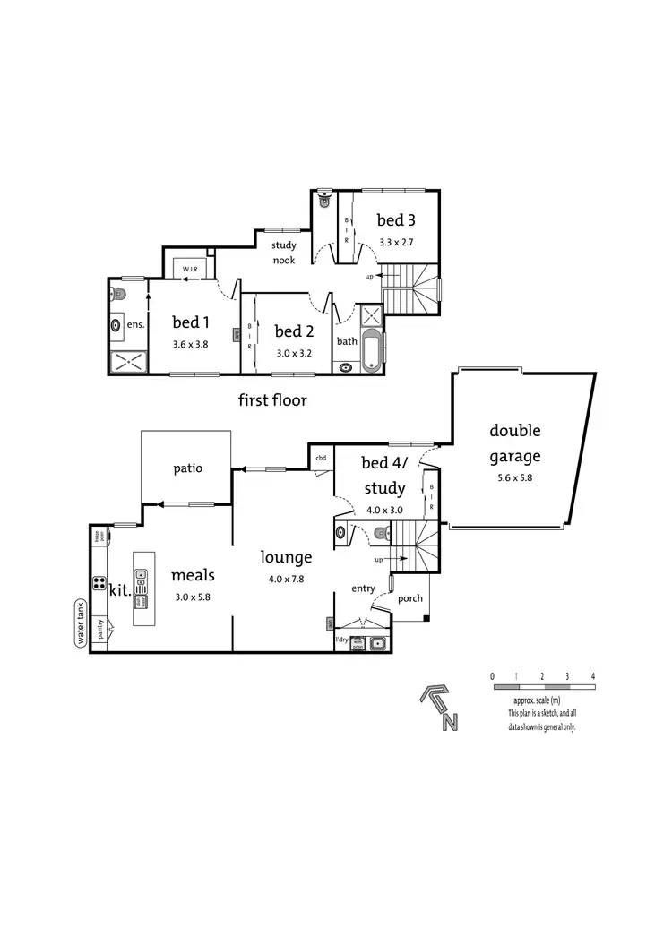 Floorplan of Homely townhouse listing, 3/7 Kauri Court, Croydon VIC 3136