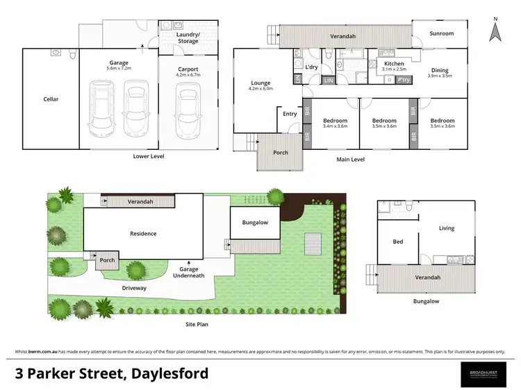 Floorplan of Homely house listing, 3 Parker Street, Daylesford VIC 3460