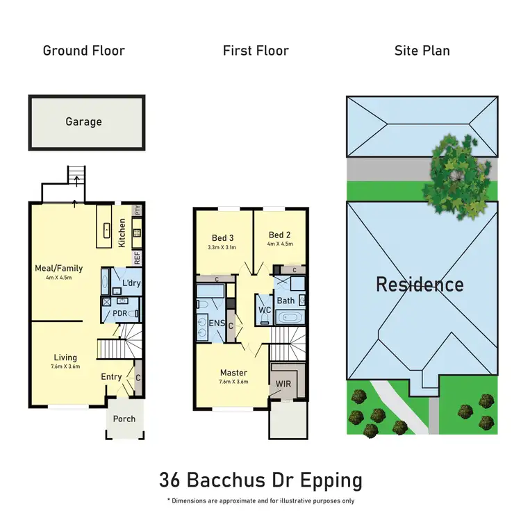 Floorplan of Homely house listing, 36 Bacchus Drive, Epping VIC 3076