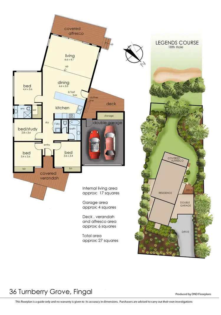 Floorplan of Homely house listing, 36 Turnberry Grove, Fingal VIC 3939