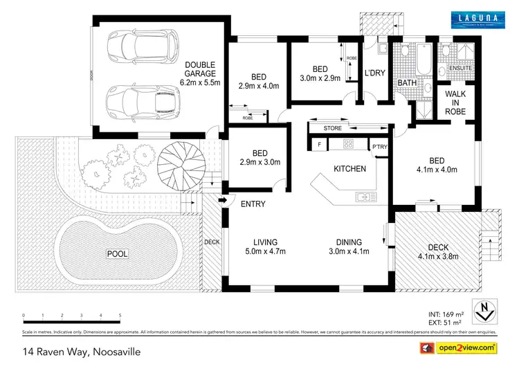 Floorplan of Homely house listing, 14 Raven Way, Noosaville QLD 4566