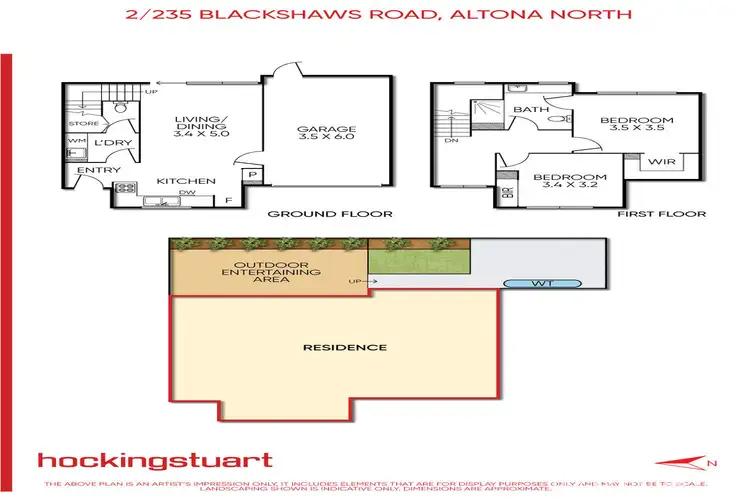 Floorplan of Homely townhouse listing, 2/235 Blackshaws Road, Altona North VIC 3025