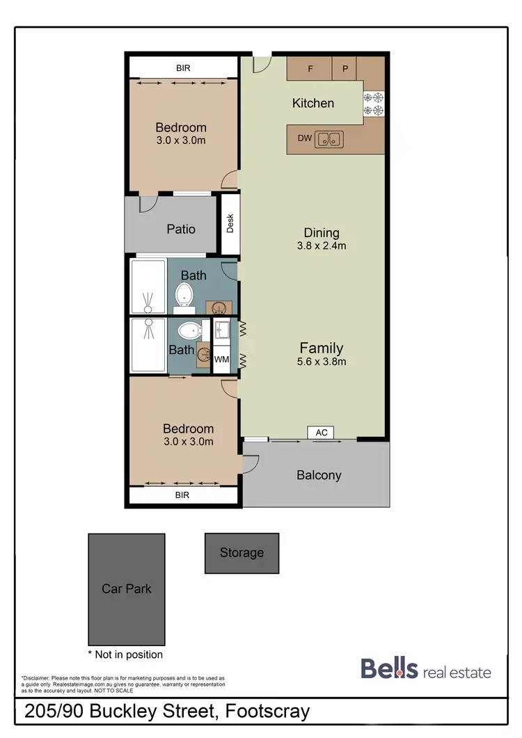 Floorplan of Homely apartment listing, 205/90 Buckley Street, Footscray VIC 3011