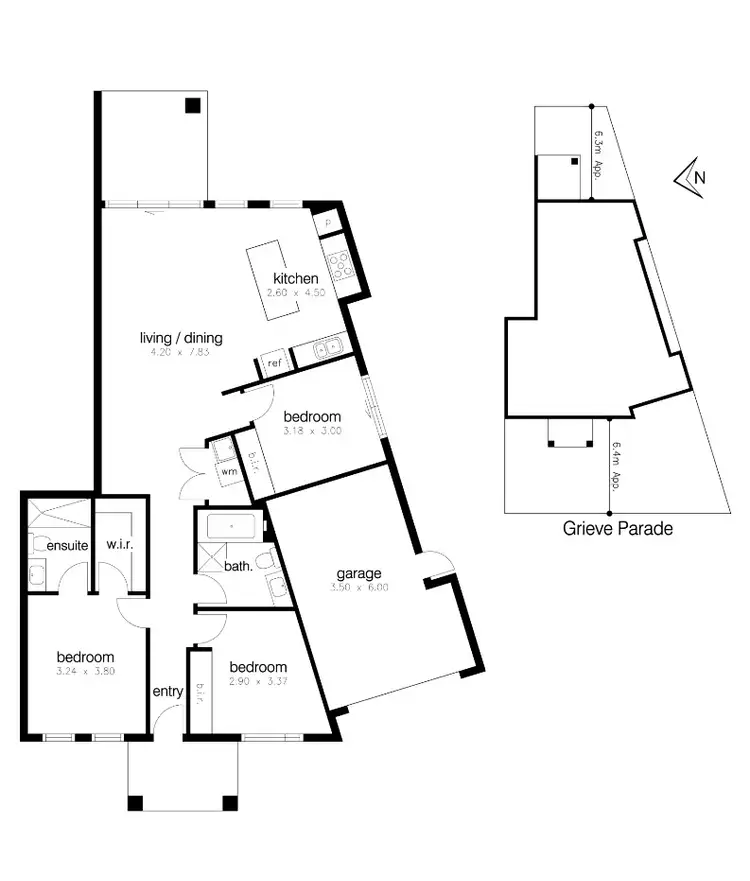 Floorplan of Homely townhouse listing, 108 Grieve Parade, Altona VIC 3018