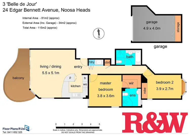 Floorplan of Homely apartment listing, 3/24 Edgar Bennett Avenue, Noosa Heads QLD 4567