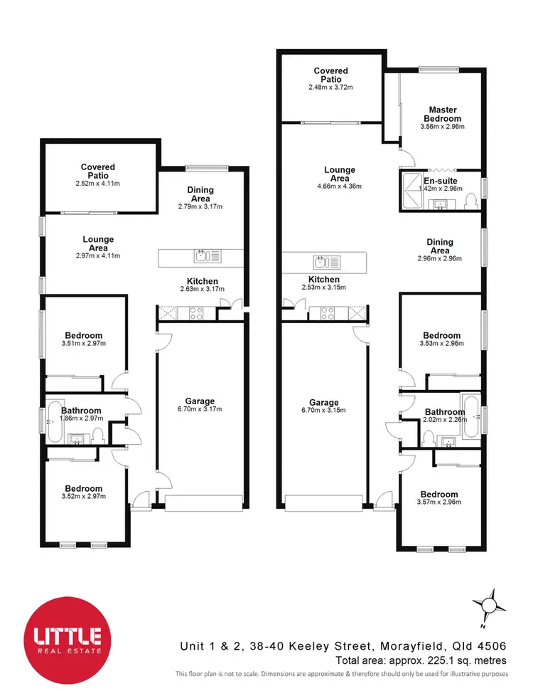 Floorplan of Homely semi-detached listing, 1&2/38-40 Keeley Street, Morayfield QLD 4506