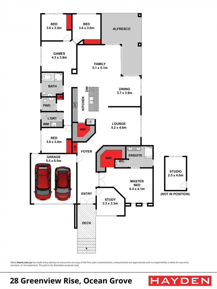 Floorplan of Homely house listing, 28 Greenview Rise, Ocean Grove VIC 3226