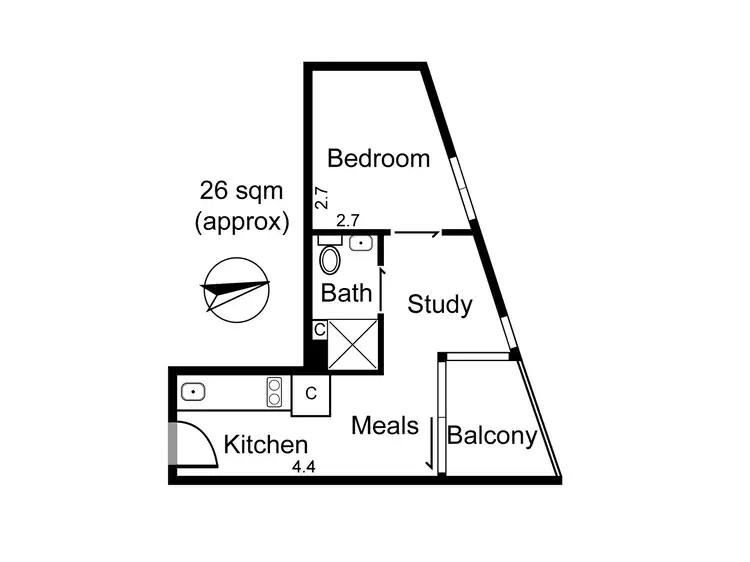 Floorplan of Homely apartment listing, 618/131 Pelham Street, Carlton VIC 3053