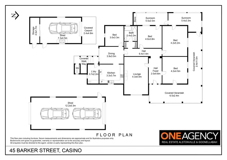 Floorplan of Homely house listing, 45 Barker Street, Casino NSW 2470