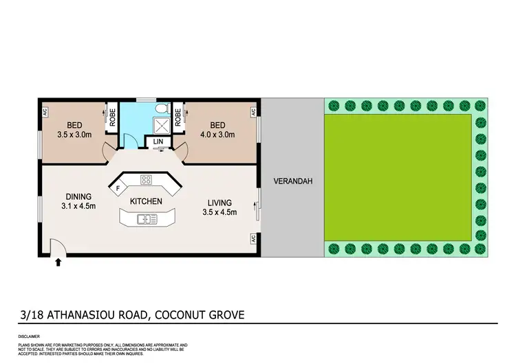 Floorplan of Homely unit listing, 3/18 Athanasiou Road, Coconut Grove NT 810