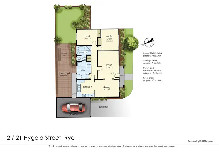 Floorplan of Homely unit listing, 2/21 Hygeia Street, Rye VIC 3941
