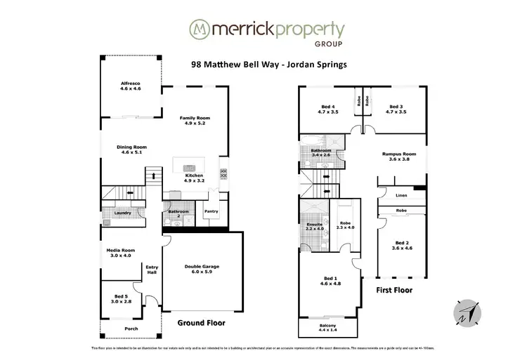 Floorplan of Homely house listing, 98 Matthew Bell Way, Jordan Springs NSW 2747
