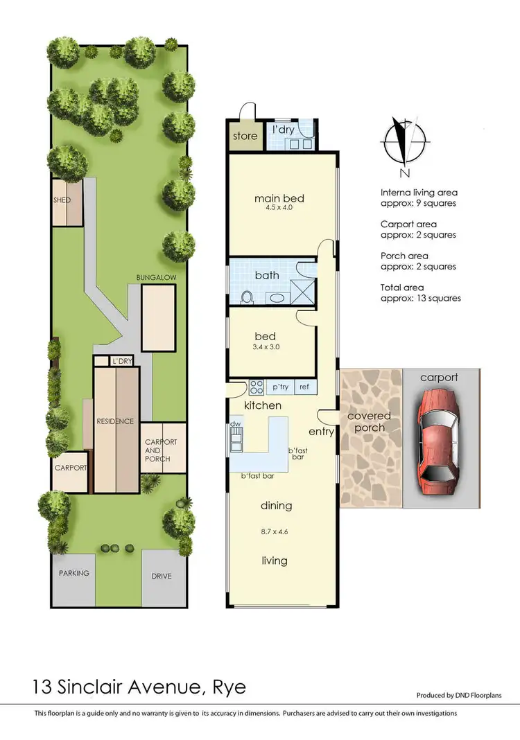 Floorplan of Homely house listing, 13 Sinclair Avenue, Rye VIC 3941