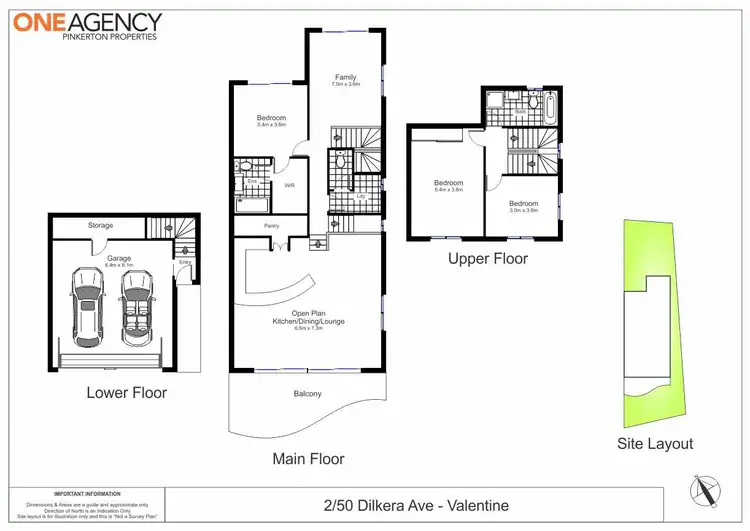 Floorplan of Homely townhouse listing, 2/50 Dilkera Avenue, Valentine NSW 2280