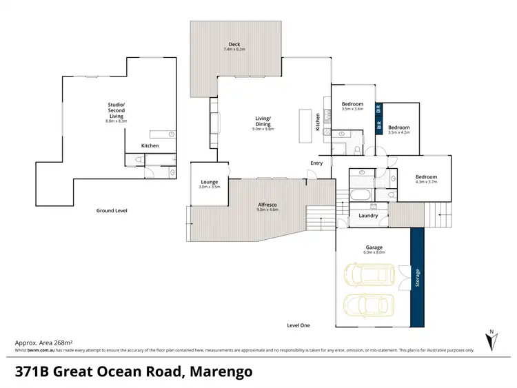 Floorplan of Homely house listing, 371b Great Ocean Road, Marengo VIC 3233
