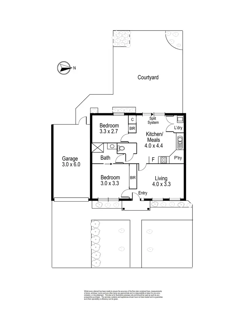 Floorplan of Homely unit listing, 2/1 Forest Street, Whittlesea VIC 3757