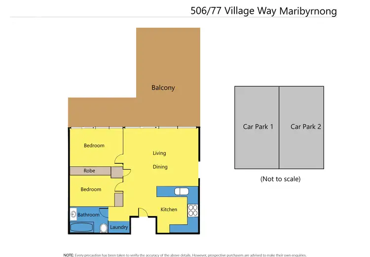 Floorplan of Homely apartment listing, 506/77 Village Way, Maribyrnong VIC 3032