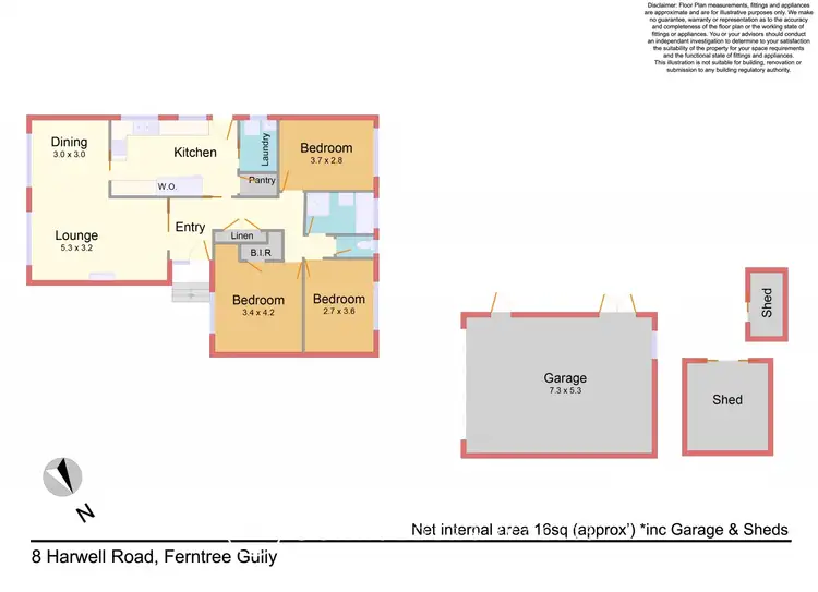 Floorplan of Homely house listing, 8 Harwell Road, Ferntree Gully VIC 3156
