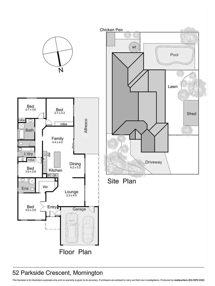 Floorplan of Homely house listing, 52 Parkside Crescent, Mornington VIC 3931