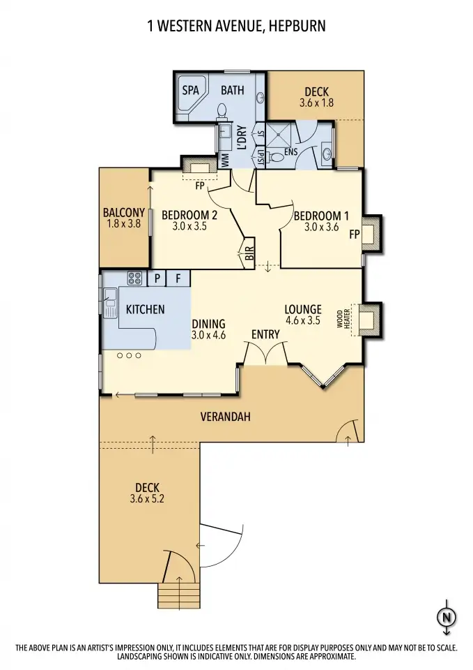 Floorplan of Homely house listing, 1 Western Avenue, Hepburn VIC 3461