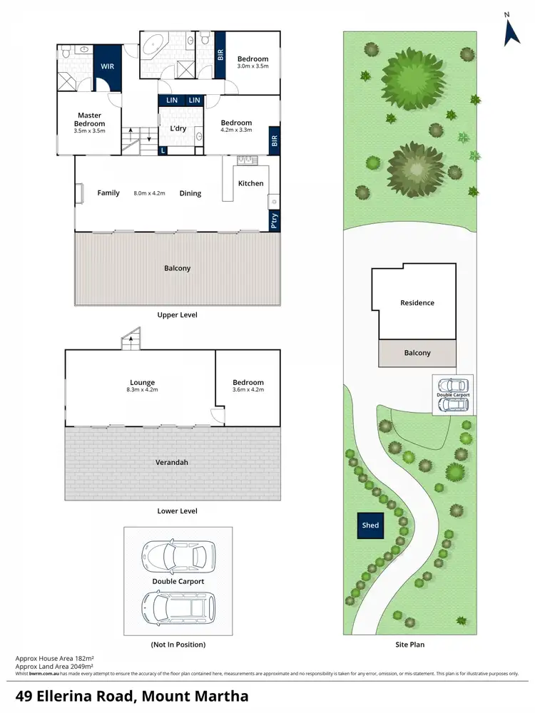 Floorplan of Homely house listing, 49 Ellerina Road, Mount Martha VIC 3934