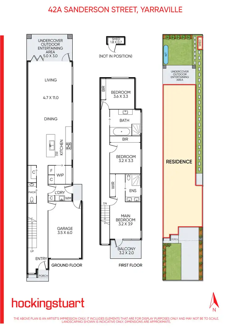 Floorplan of Homely townhouse listing, 42a Sanderson Street, Yarraville VIC 3013