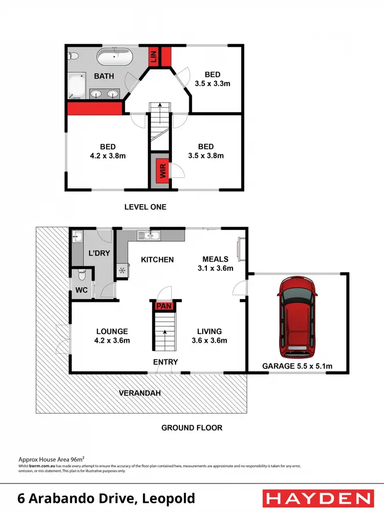 Floorplan of Homely house listing, 6A Arabando Drive, Leopold VIC 3224