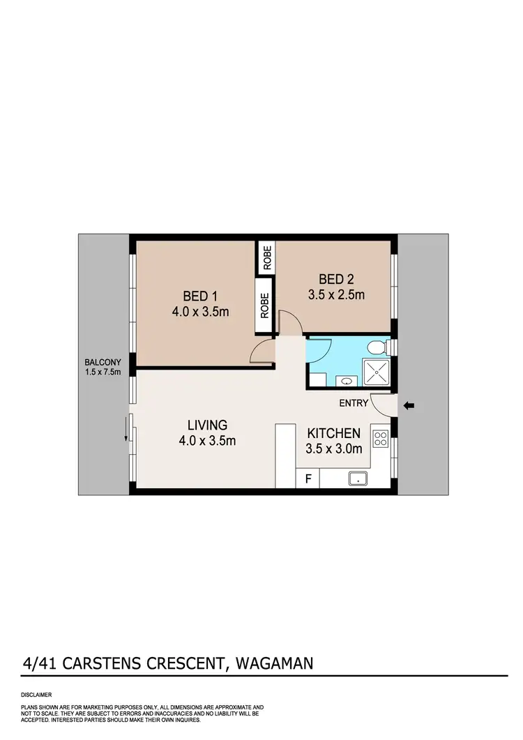 Floorplan of Homely unit listing, 4/41 Carstens Crescent, Wagaman NT 810