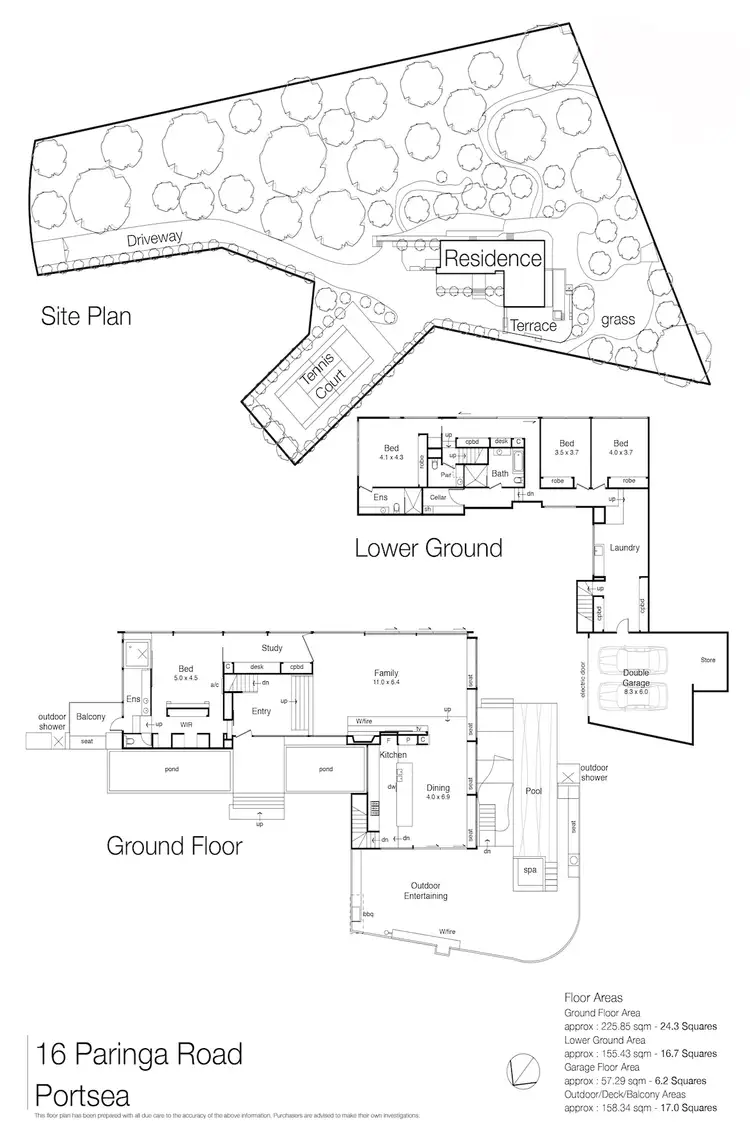 Floorplan of Homely house listing, 16 Paringa Road, Portsea VIC 3944