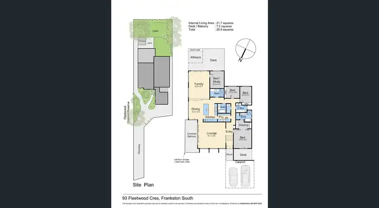 Floorplan of Homely house listing, 93 Fleetwood Crescent, Frankston South VIC 3199