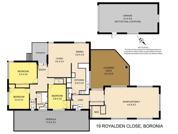 Floorplan of Homely house listing, 19 Royalden Close, Boronia VIC 3155