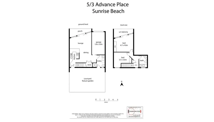 Floorplan of Homely unit listing, 5/3 Advance Place, Sunrise Beach QLD 4567