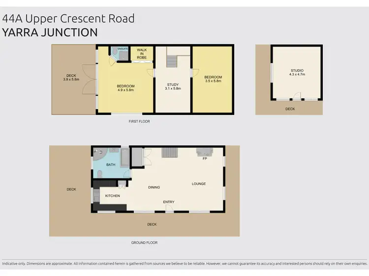 Floorplan of Homely house listing, 44a Upper Crescent Road, Yarra Junction VIC 3797