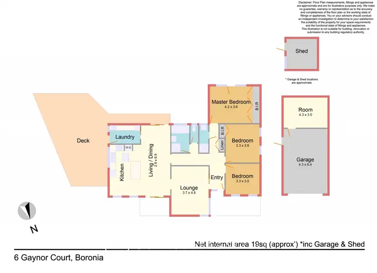Floorplan of Homely house listing, 6 Gaynor Court, Boronia VIC 3155