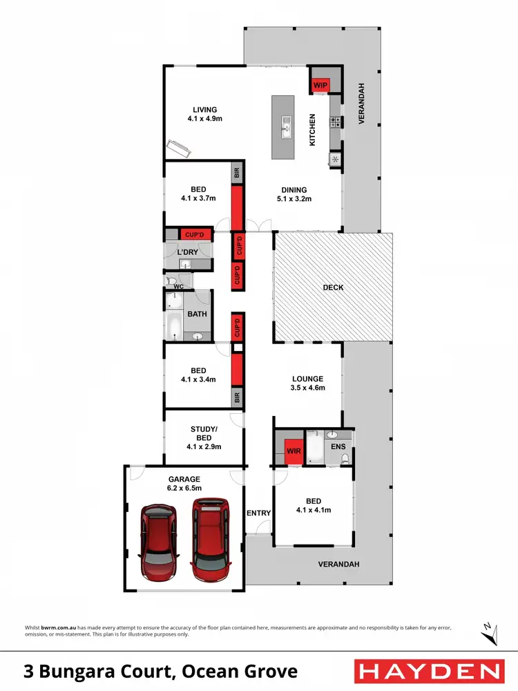 Floorplan of Homely house listing, 3 Bungara Court, Ocean Grove VIC 3226
