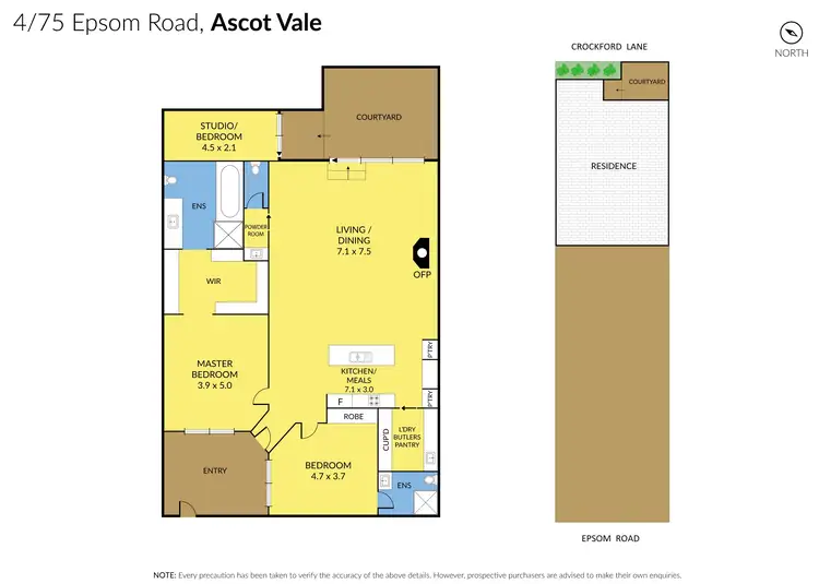 Floorplan of Homely apartment listing, 4/75 Epsom Road, Ascot Vale VIC 3032