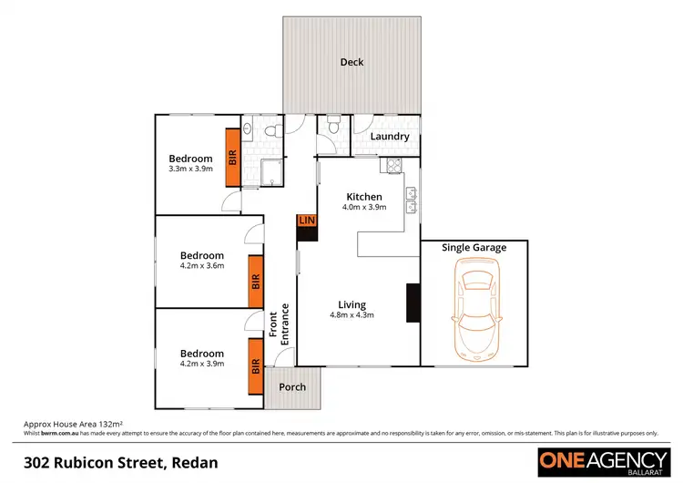 Floorplan of Homely house listing, 302 Rubicon Street, Redan VIC 3350