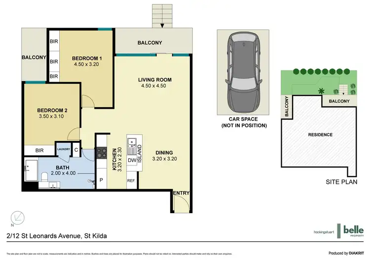 Floorplan of Homely apartment listing, 2/12 St Leonards Avenue, St Kilda VIC 3182