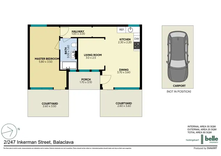 Floorplan of Homely apartment listing, 2/247 Inkerman Street, Balaclava VIC 3183