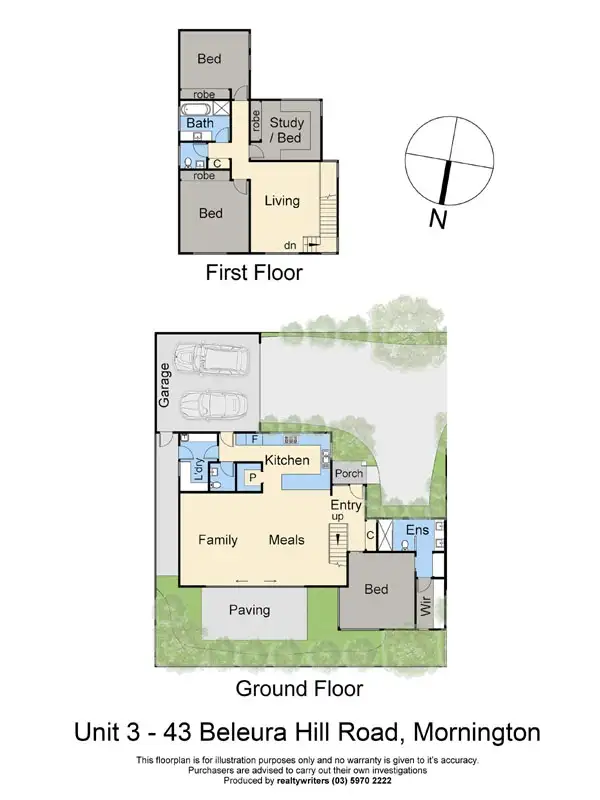 Floorplan of Homely townhouse listing, 3/43 Beleura Hill Road, Mornington VIC 3931