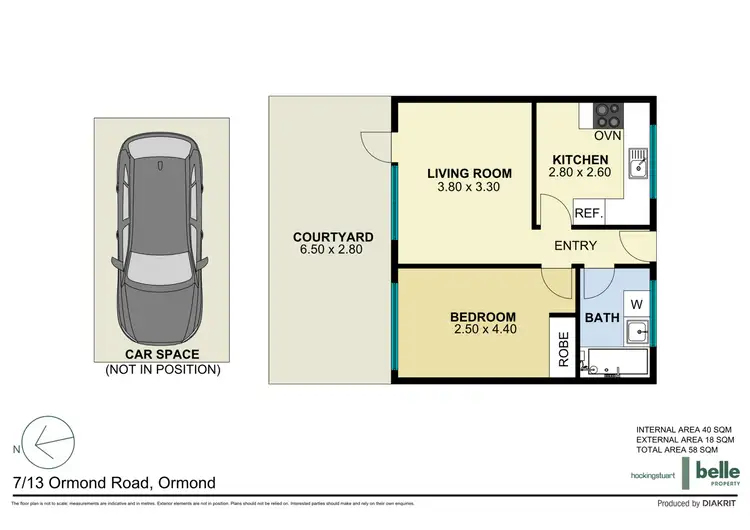Floorplan of Homely apartment listing, 7/13 Ormond Road, Ormond VIC 3204