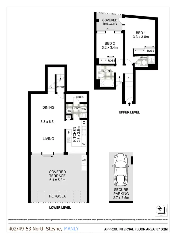 Floorplan of Homely apartment listing, 402/49-53 North Steyne, Manly NSW 2095