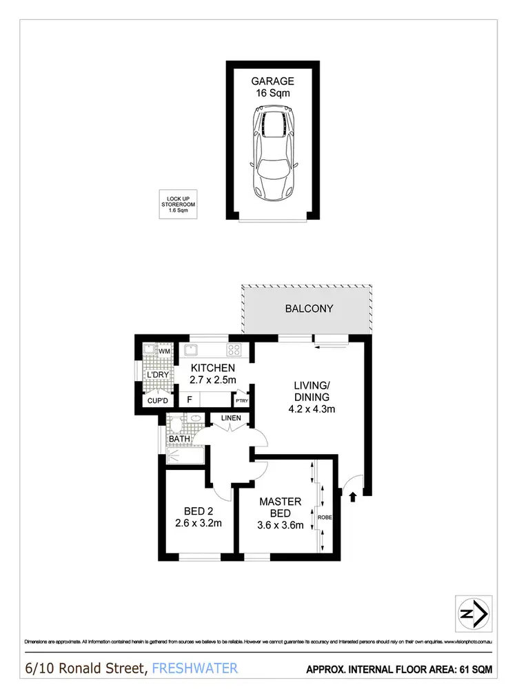 Floorplan of Homely apartment listing, 6/10 Ronald Avenue, Freshwater NSW 2096