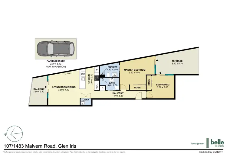 Floorplan of Homely apartment listing, 107/1483 Malvern Road, Glen Iris VIC 3146