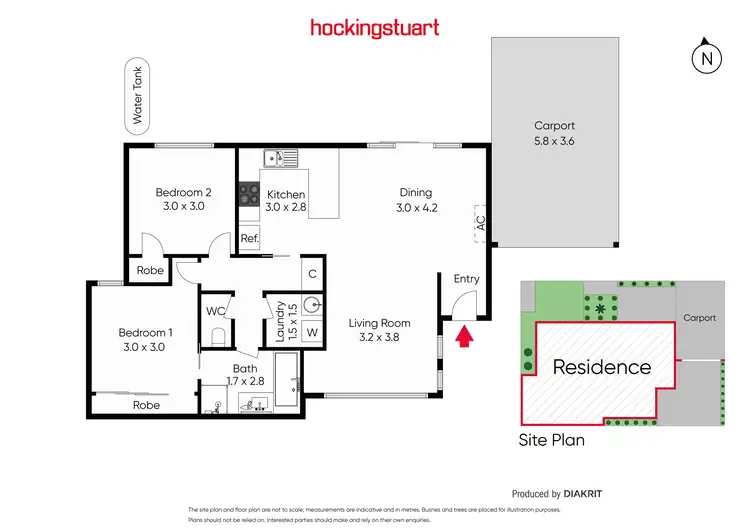Floorplan of Homely unit listing, 2/2 Clairmont Street, Albion VIC 3020