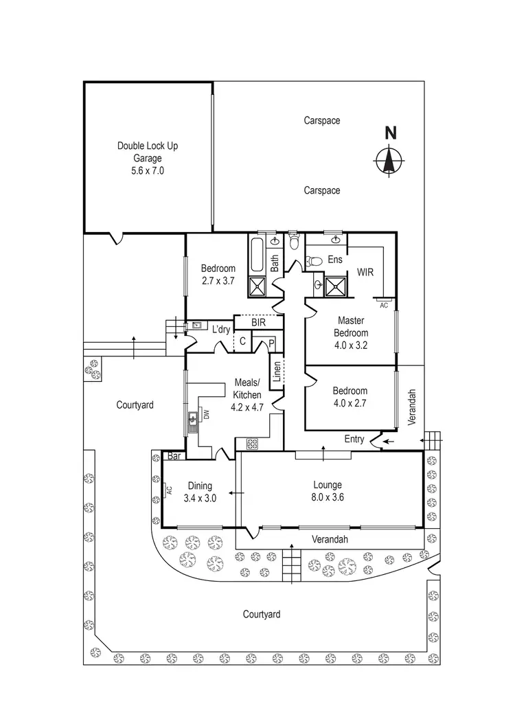 Floorplan of Homely villa listing, 1/434 Balcombe Road, Beaumaris VIC 3193