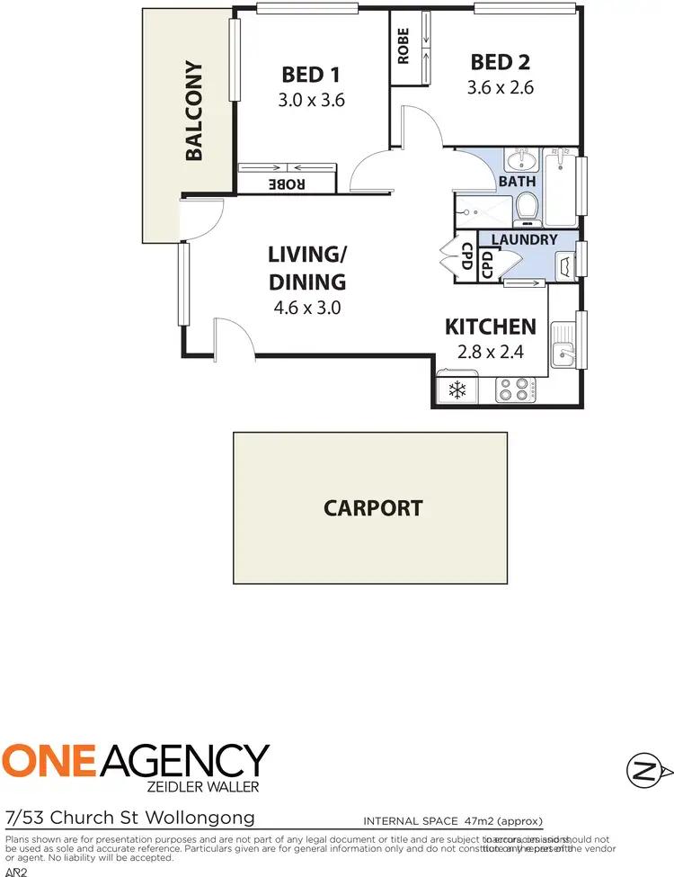 Floorplan of Homely unit listing, 7/53 Church Street, Wollongong NSW 2500