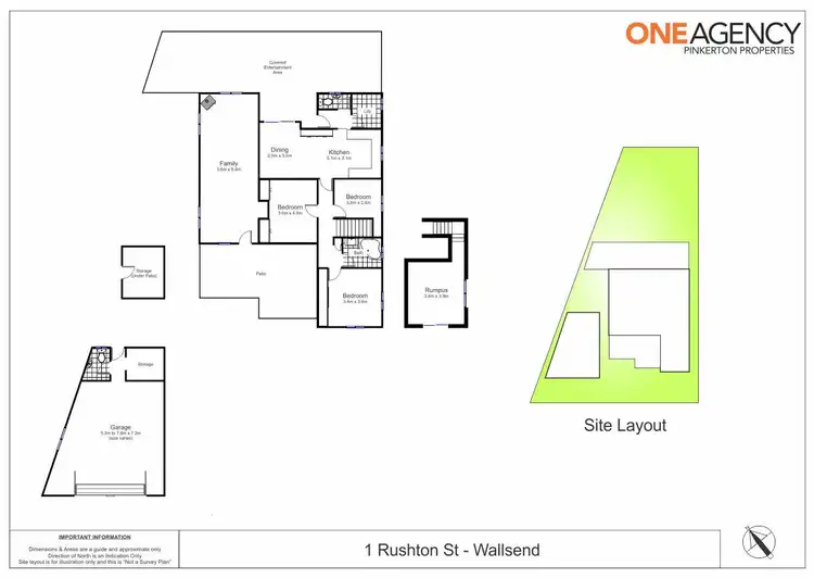 Floorplan of Homely house listing, 1 Rushton Street, Wallsend NSW 2287