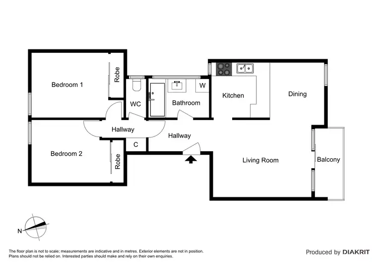Floorplan of Homely apartment listing, 12/55 Union Street, Prahran VIC 3181