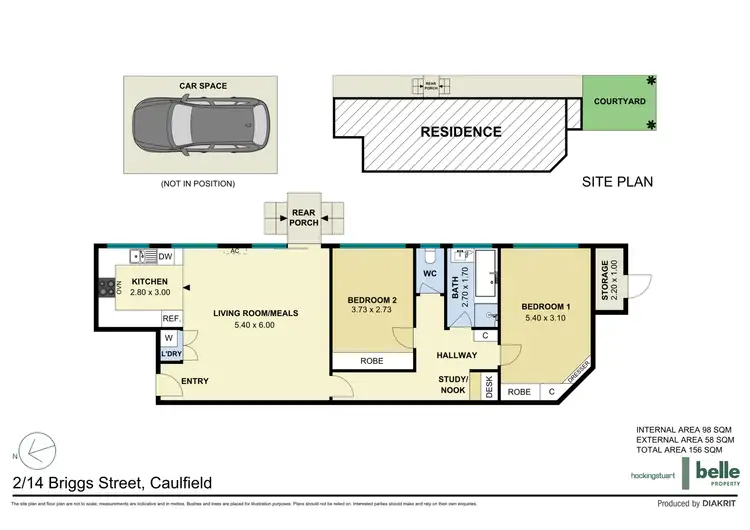 Floorplan of Homely apartment listing, 2/14 Briggs Street, Caulfield VIC 3162